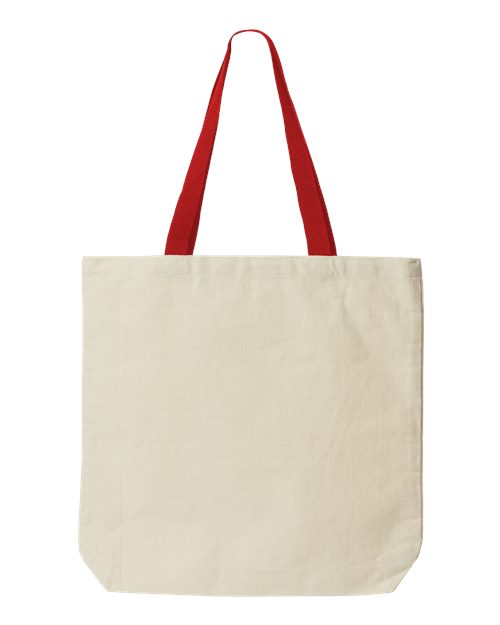 Jennifer Cotton Canvas Tote - Natural/ Red