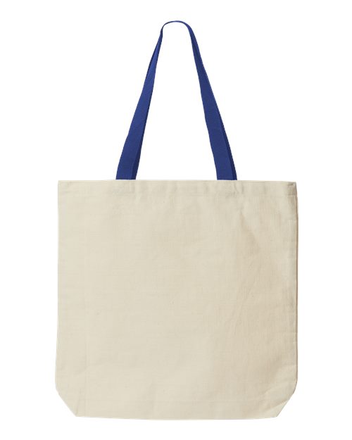 Jennifer Cotton Canvas Tote - Natural/ Royal
