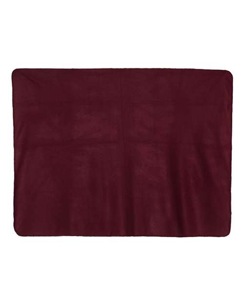 Fleece Throw Blanket - Burgundy