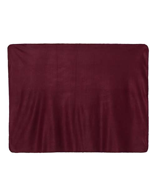 Fleece Throw Blanket - Burgundy
