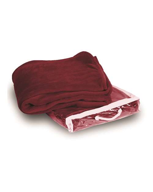 Micro Coral Fleece Blanket - Burgundy