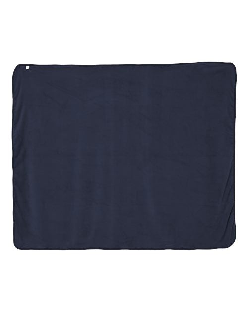 Micro Coral Fleece Blanket - Navy