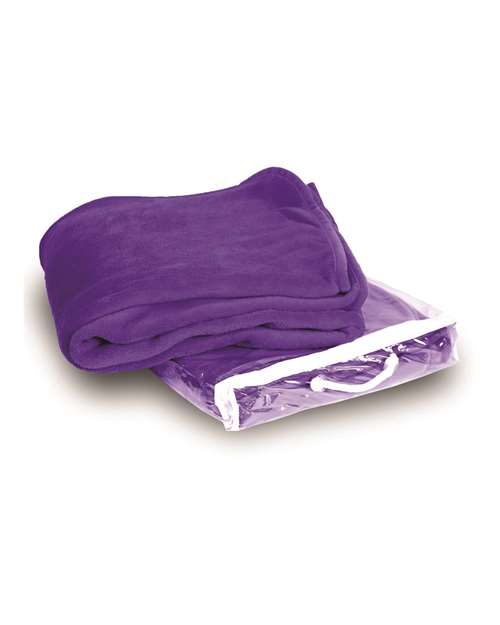 Micro Coral Fleece Blanket - Purple