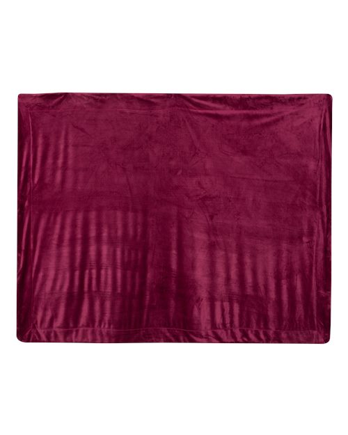 Micro Mink Sherpa Blanket - Burgundy