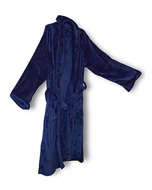 Unisex Mink Touch Luxury Robe - Navy