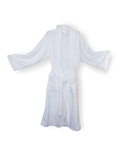 Unisex Mink Touch Luxury Robe - White