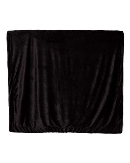 Oversized Mink Sherpa Blanket - Black