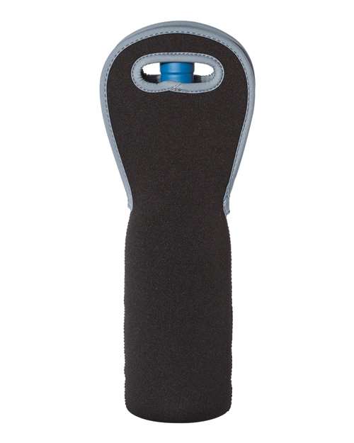 Insulated Neoprene Single Wine Tote - Black