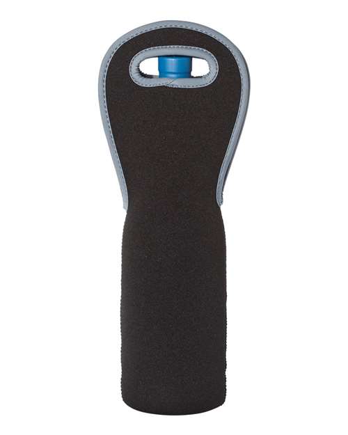 Insulated Neoprene Single Wine Tote - Black