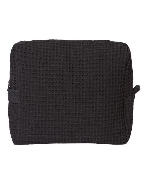 Tammy Waffle Weave Spa Bag - Black