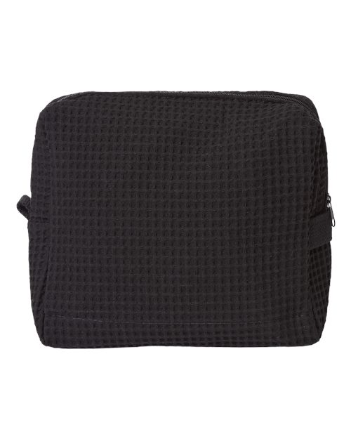 Tammy Waffle Weave Spa Bag - Black