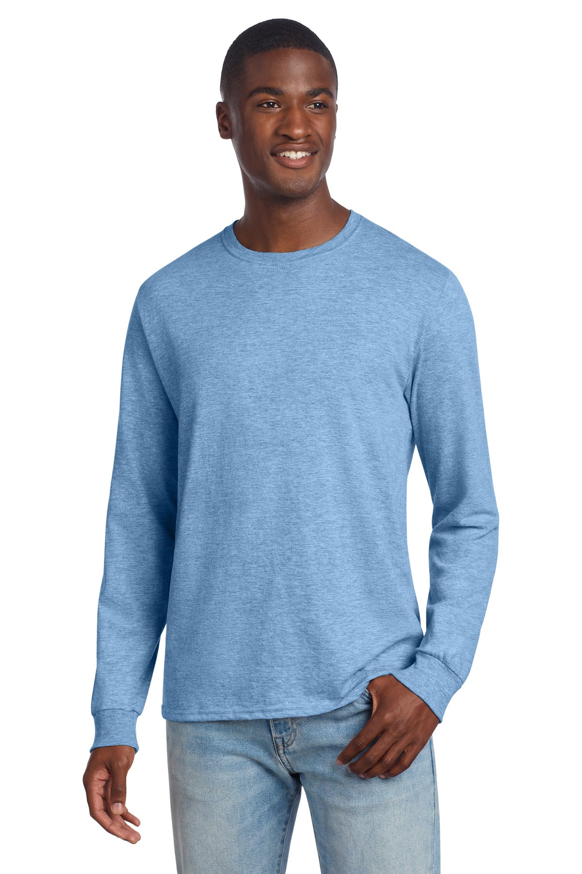 Jerzees Premium Blend Ring Spun Long Sleeve T-Shirt - Carolina Heather