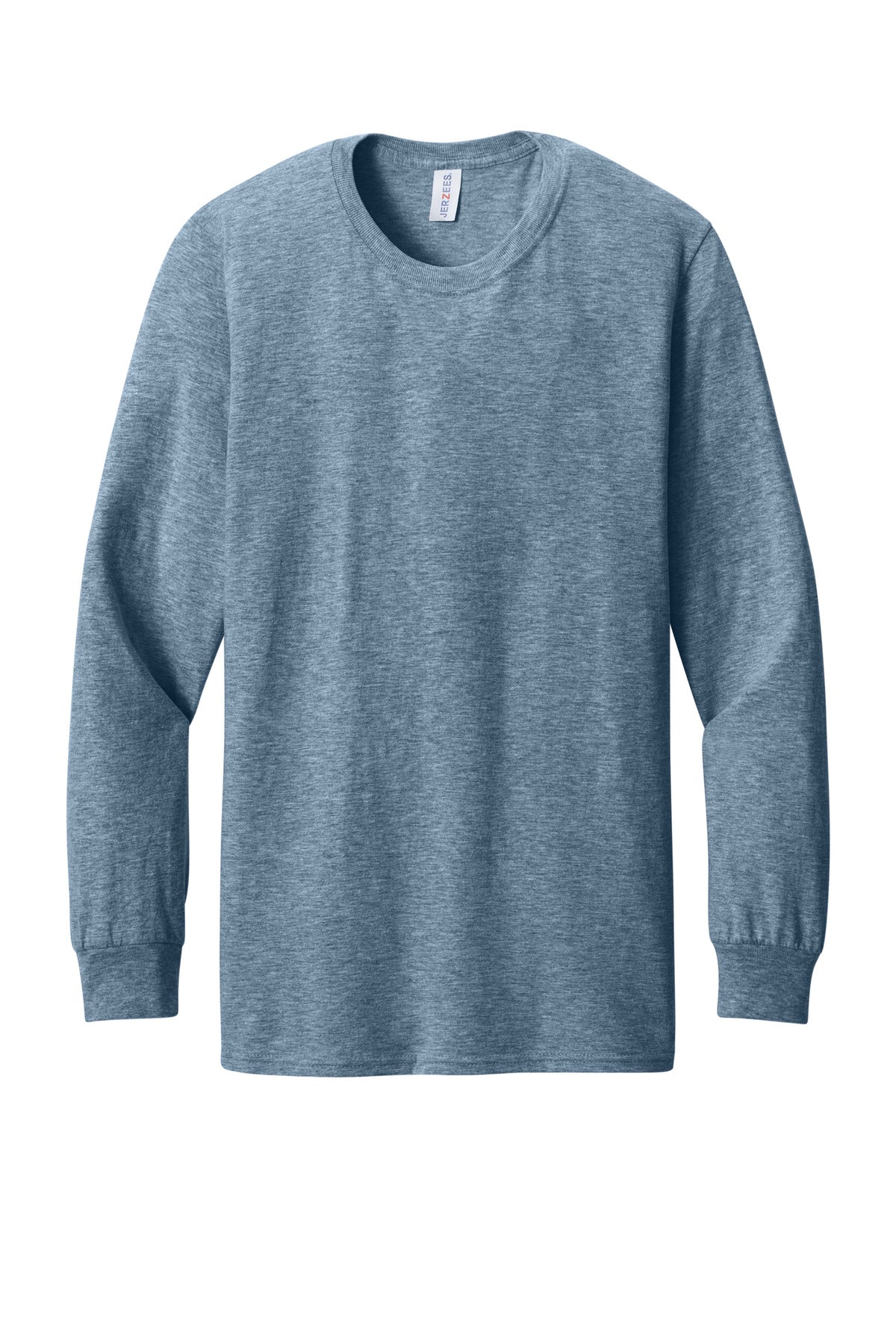 Jerzees Premium Blend Ring Spun Long Sleeve T-Shirt - Denim Heather