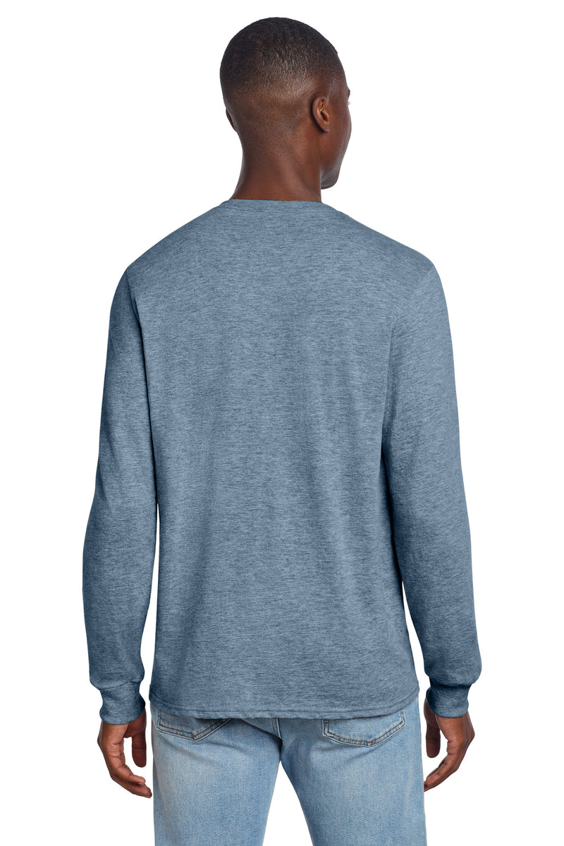 Jerzees Premium Blend Ring Spun Long Sleeve T-Shirt - Denim Heather