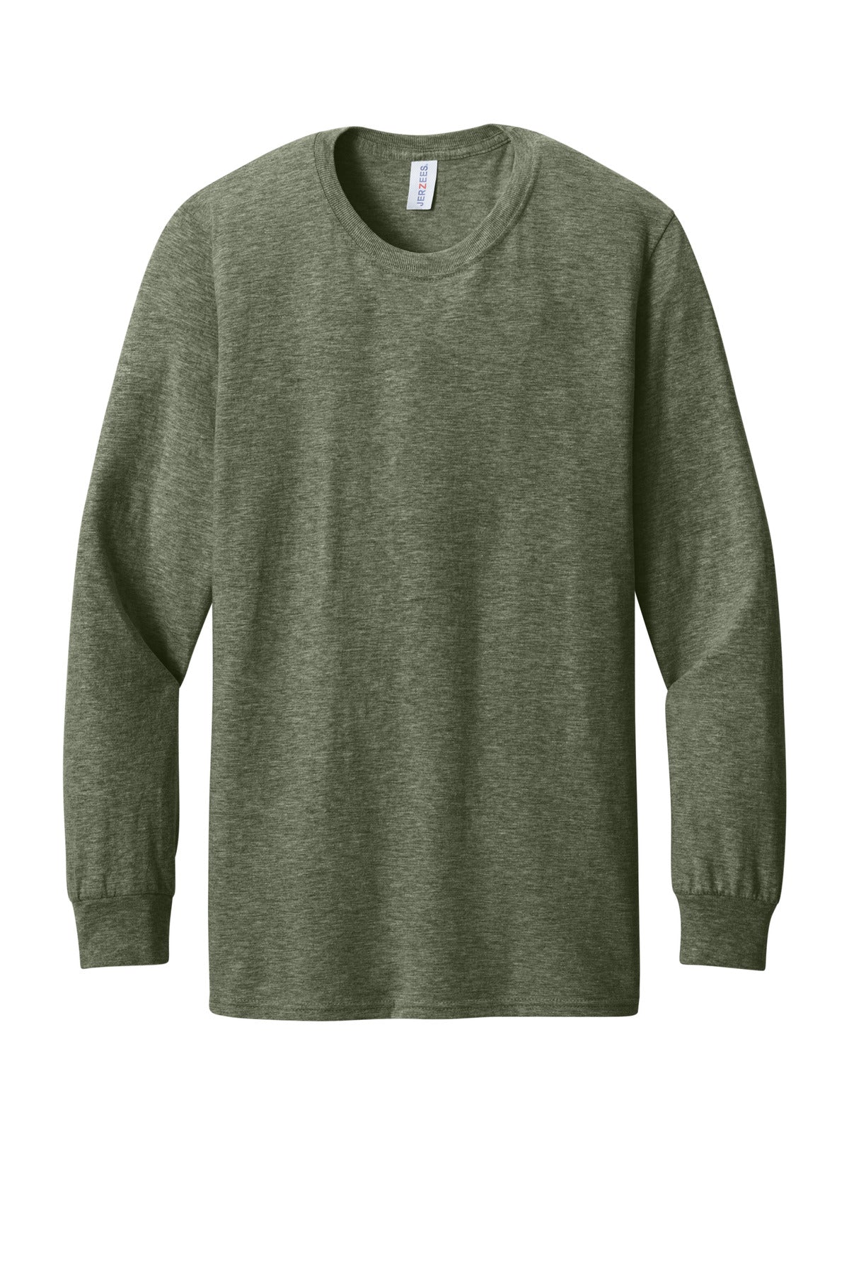 Jerzees Premium Blend Ring Spun Long Sleeve T-Shirt - Military Green Heather
