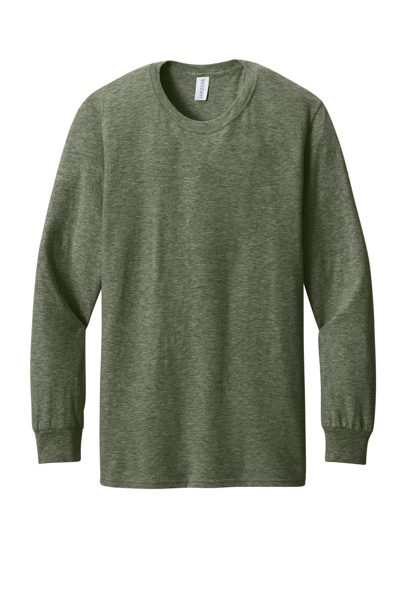 Jerzees Premium Blend Ring Spun Long Sleeve T-Shirt - Military Green Heather