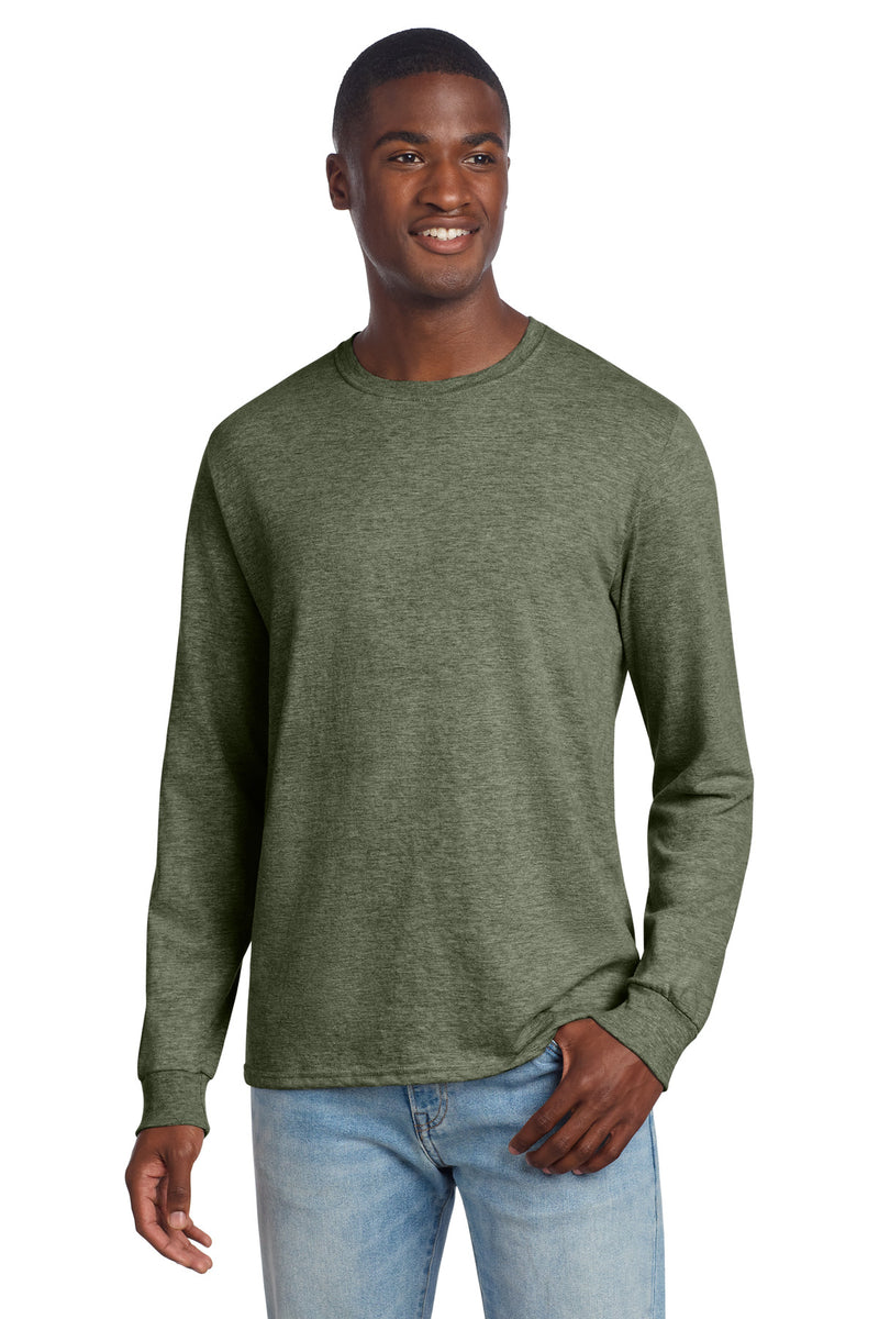 Jerzees Premium Blend Ring Spun Long Sleeve T-Shirt - Military Green Heather