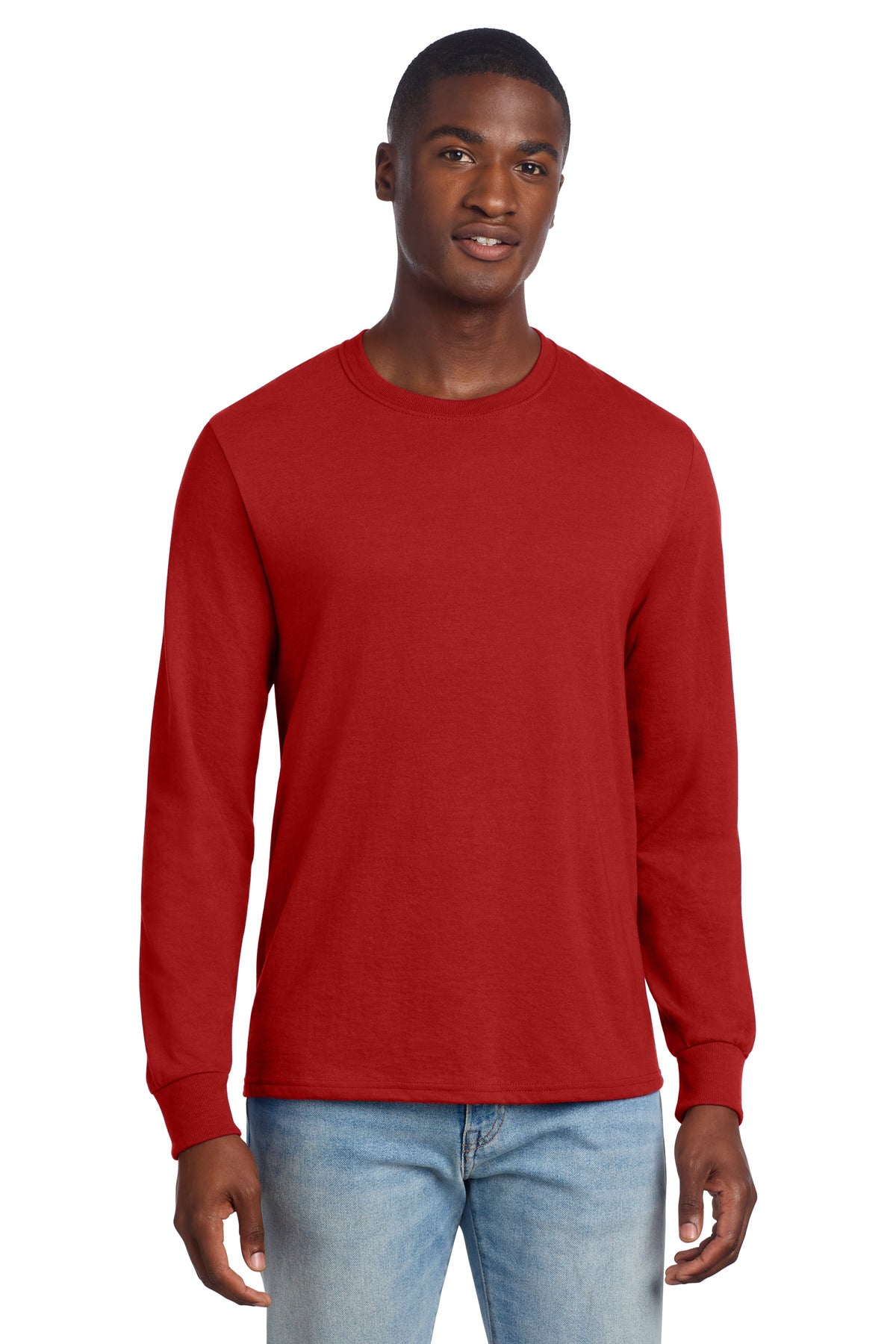 Jerzees Premium Blend Ring Spun Long Sleeve T-Shirt - True Red