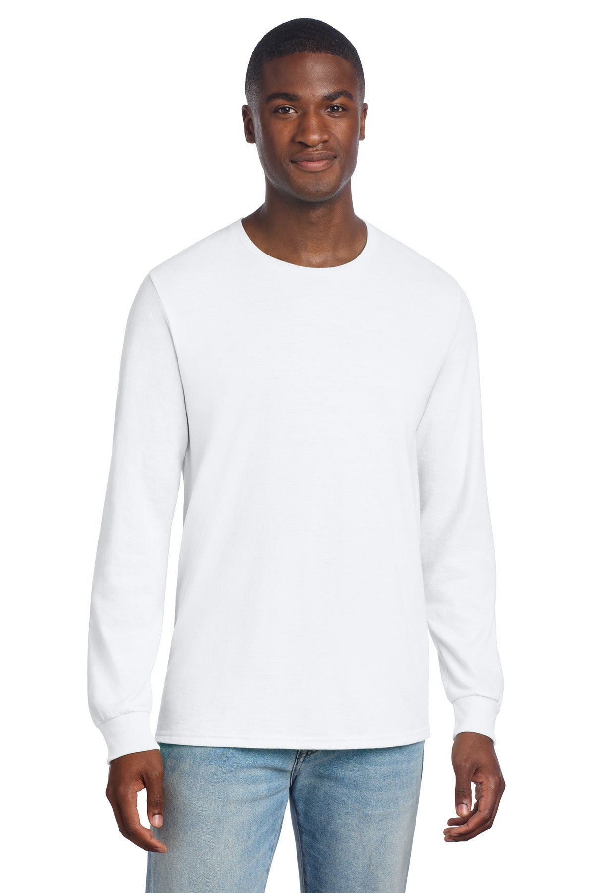 Jerzees Premium Blend Ring Spun Long Sleeve T-Shirt - White
