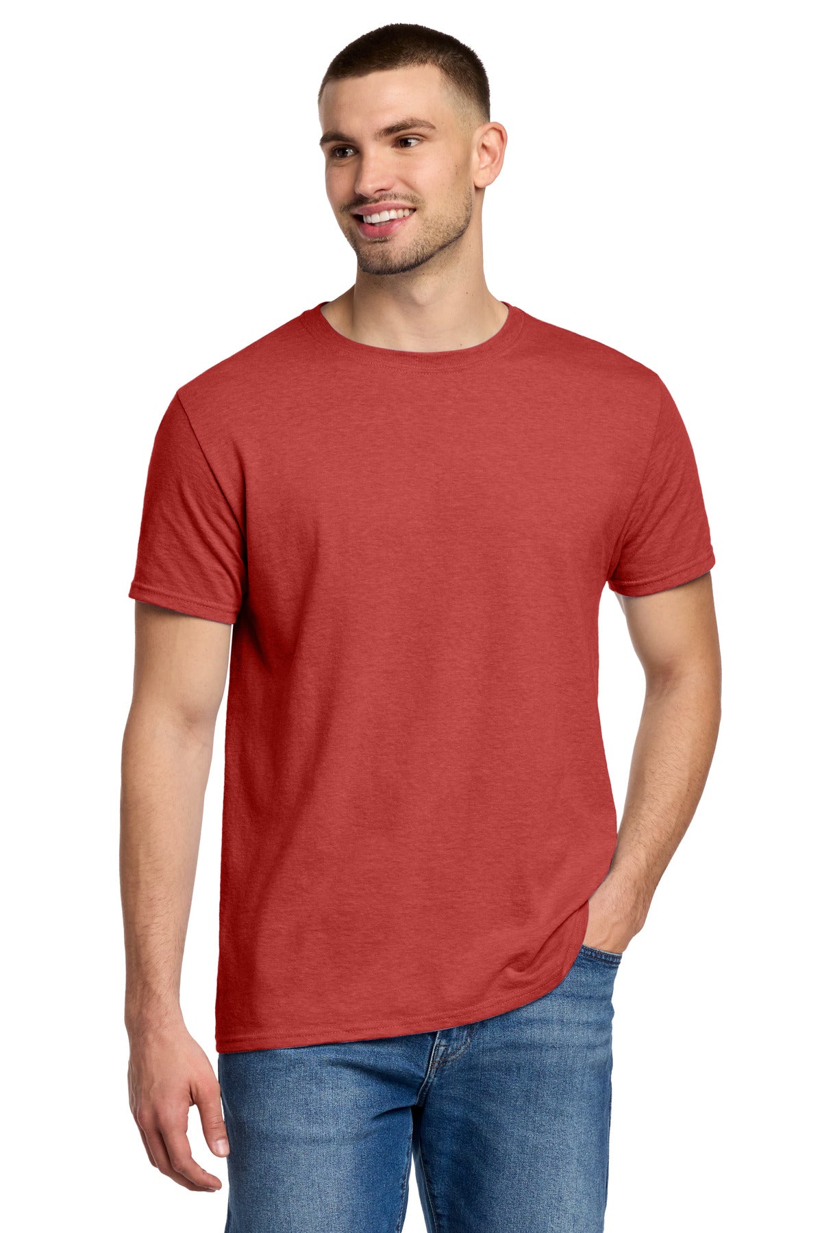 Jerzees Premium Blend Ring Spun T-Shirt - Fiery Red Heather