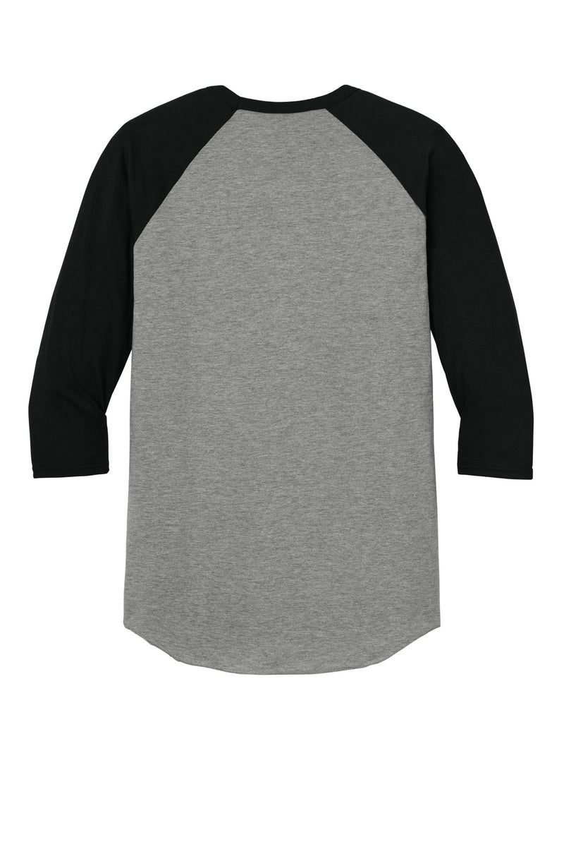 Jerzees Unisex Premium Blend Combed Ring Spun 3/4-Sleeve Raglan - Oxford/ Black Ink