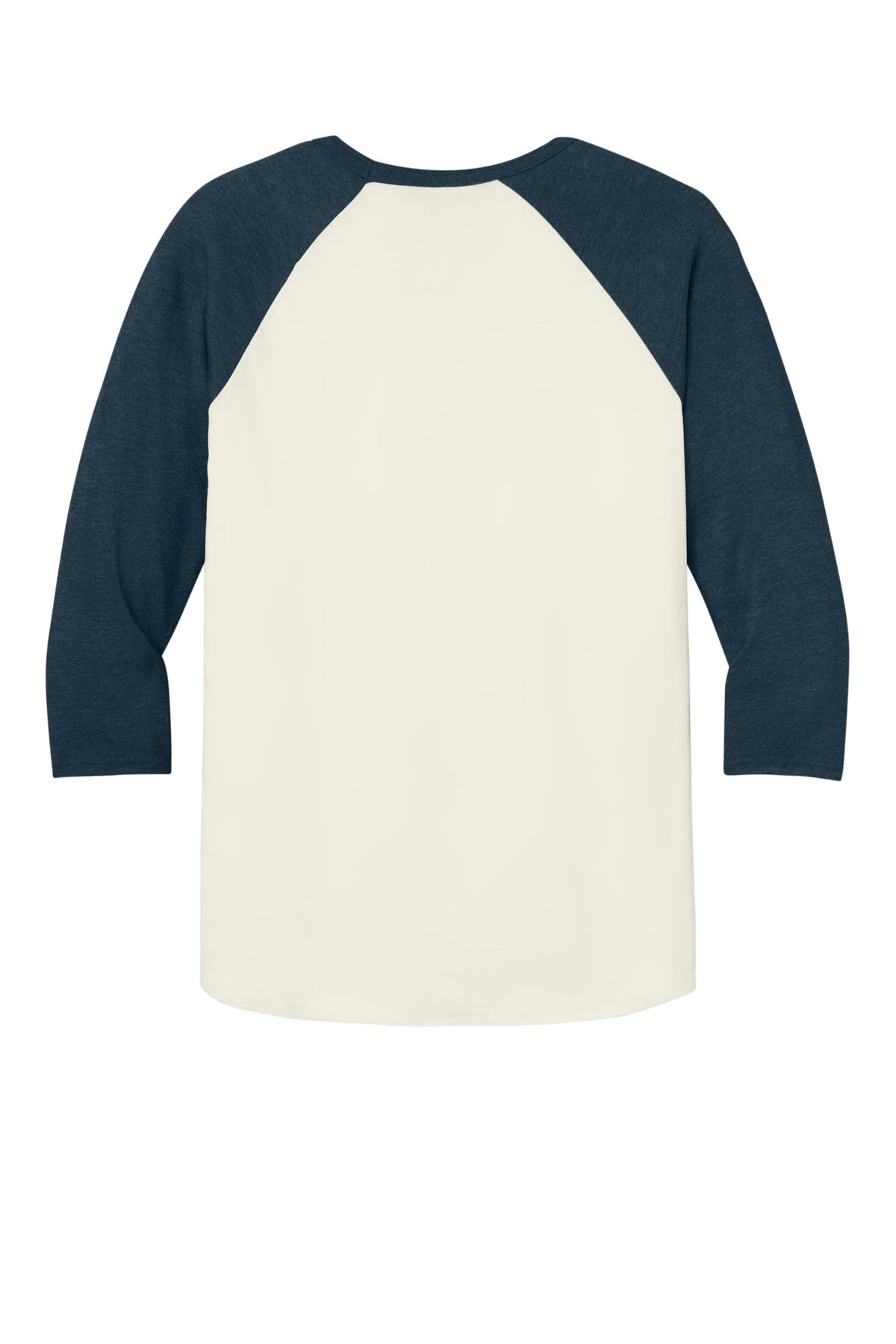 Jerzees Unisex Premium Blend Combed Ring Spun 3/4-Sleeve Raglan - Sweet Cream Heather/ Indigo Heather