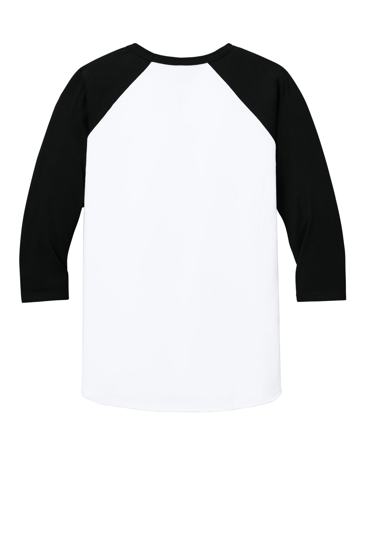 Jerzees Unisex Premium Blend Combed Ring Spun 3/4-Sleeve Raglan - White/ Black Ink