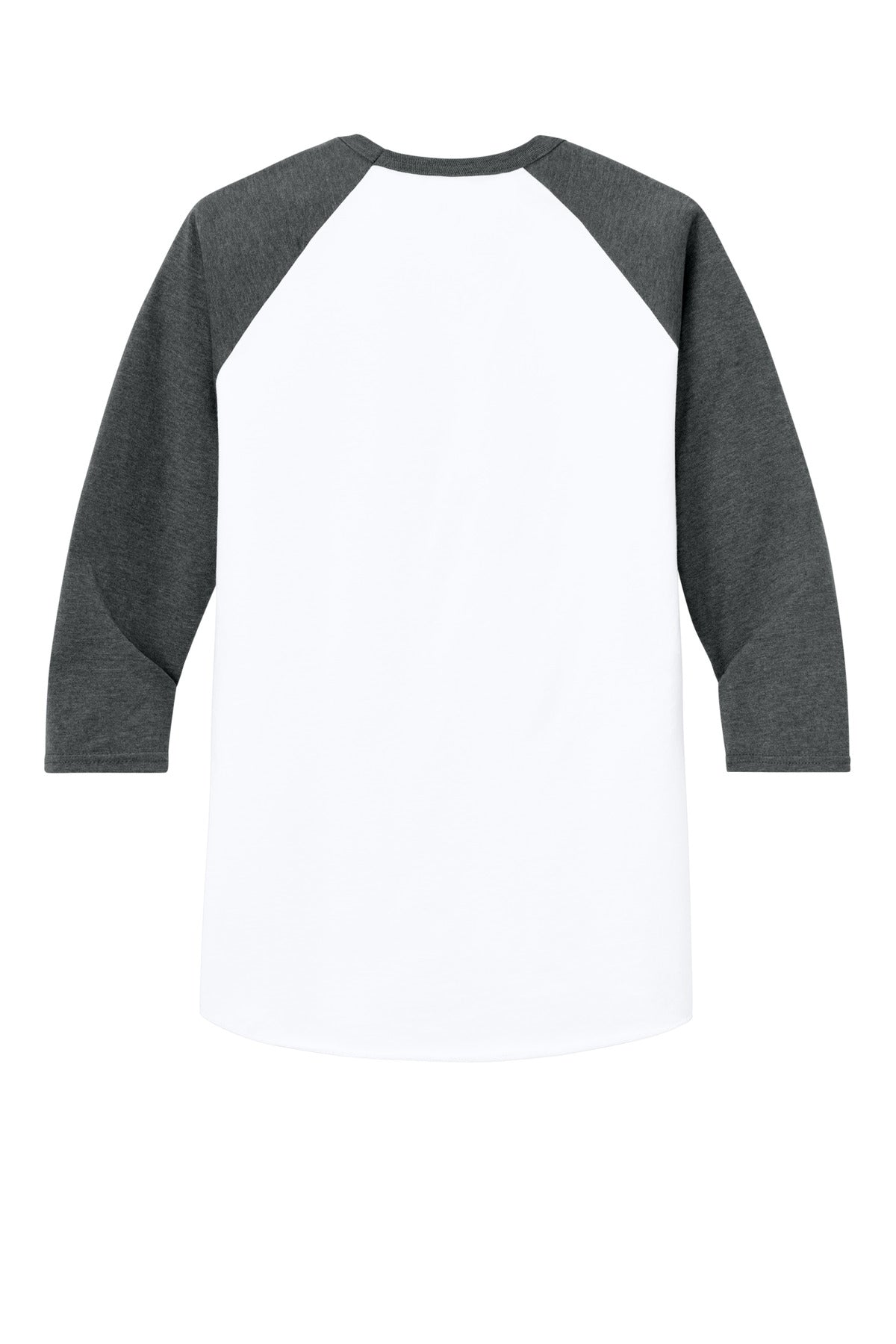 Jerzees Unisex Premium Blend Combed Ring Spun 3/4-Sleeve Raglan - White/ Charcoal Heather