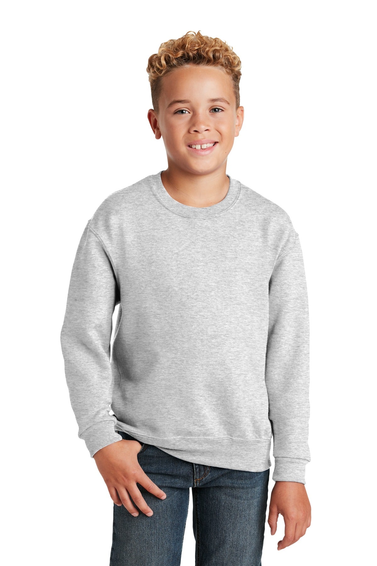 Jerzees - Youth NuBlend Crewneck Sweatshirt - Ash