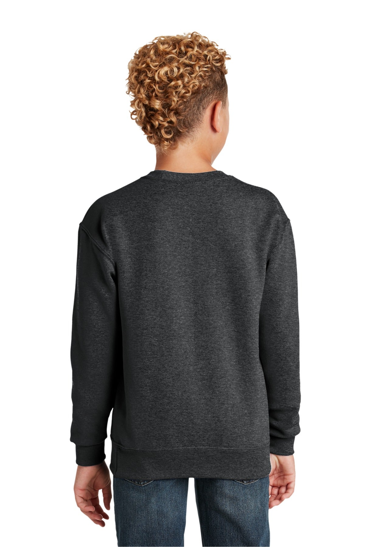 Jerzees - Youth NuBlend Crewneck Sweatshirt - Black Heather