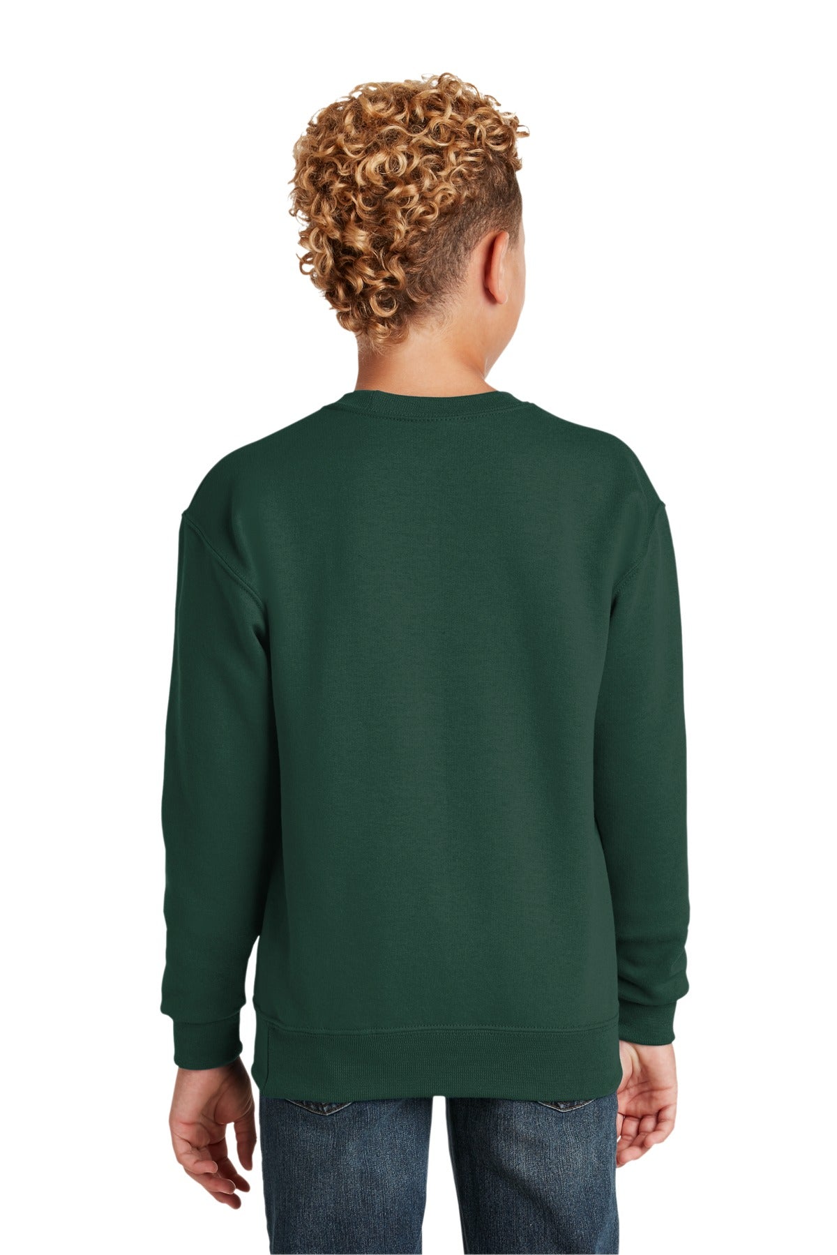 Jerzees - Youth NuBlend Crewneck Sweatshirt - Forest Green