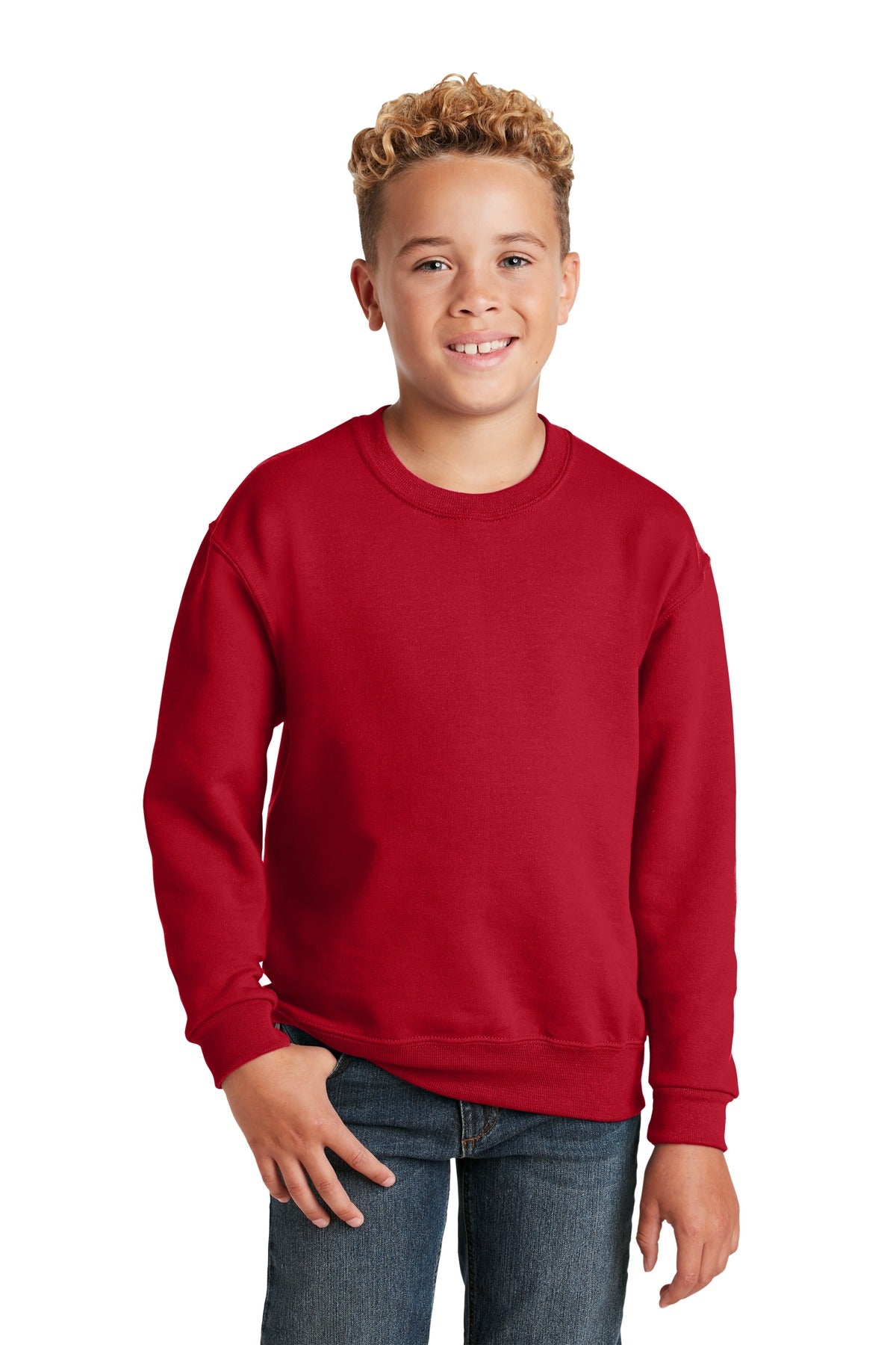 Jerzees - Youth NuBlend Crewneck Sweatshirt - True Red