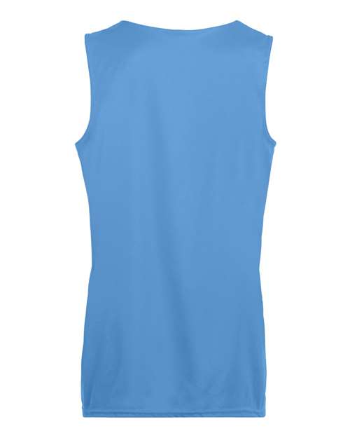 Women's Reversible Wicking Tank Top - Columbia Blue/ White