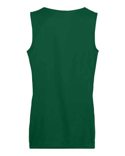 Women's Reversible Wicking Tank Top - Dark Green/ White