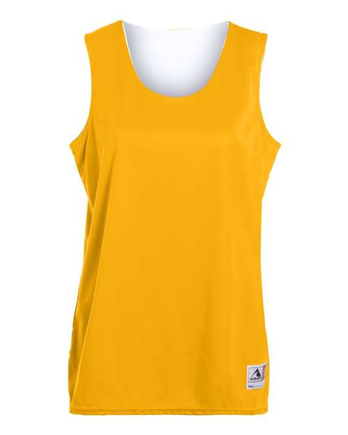 Women's Reversible Wicking Tank Top - Gold/ White