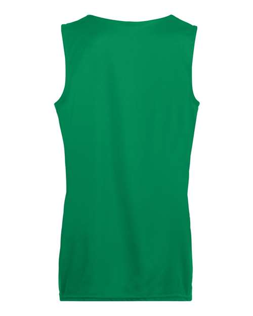 Women's Reversible Wicking Tank Top - Kelly/ White