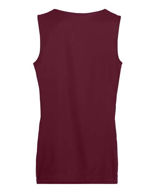 Women's Reversible Wicking Tank Top - Maroon/ White