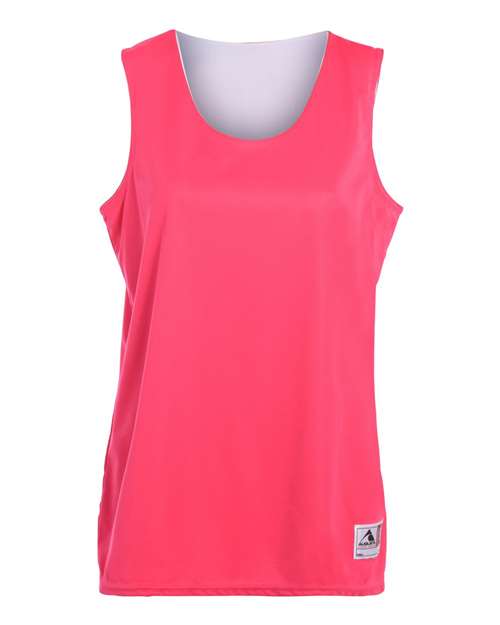Women's Reversible Wicking Tank Top - Power Pink/ White