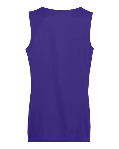 Women's Reversible Wicking Tank Top - Purple/ White