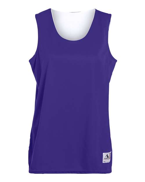 Women's Reversible Wicking Tank Top - Purple/ White