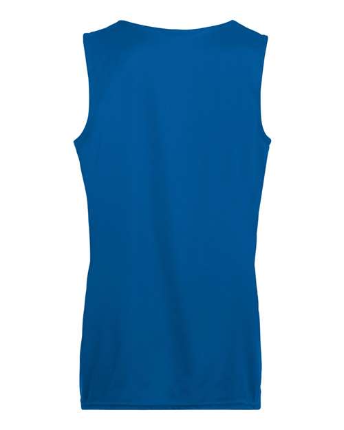 Women's Reversible Wicking Tank Top - Royal/ White