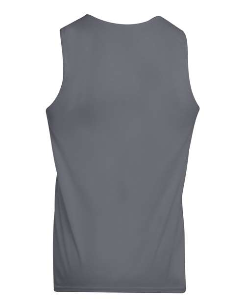 Unisex Reversible Wicking Tank Top - Graphite/ White
