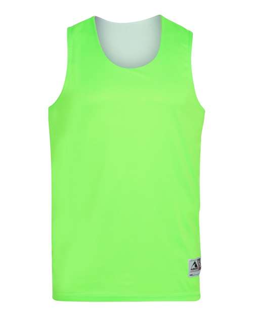 Unisex Reversible Wicking Tank Top - Lime/ White