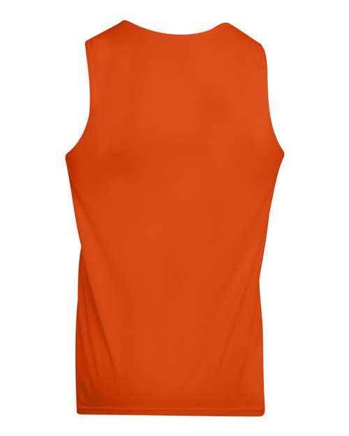 Unisex Reversible Wicking Tank Top - Orange/ White