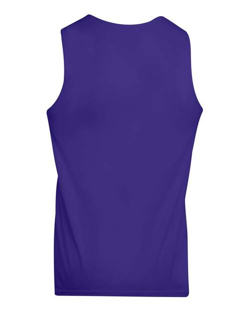 Unisex Reversible Wicking Tank Top - Purple/ White