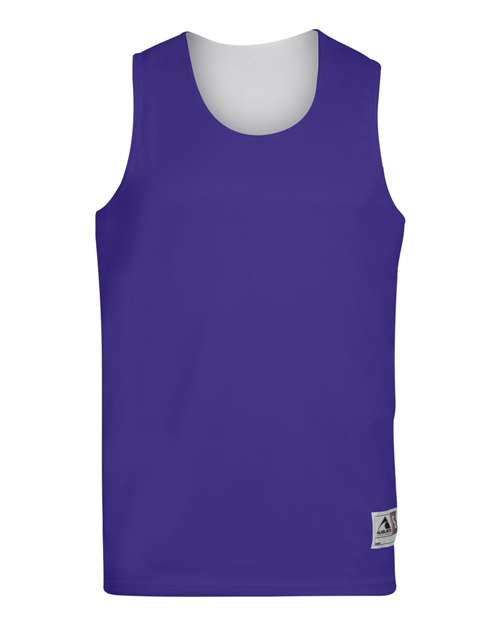 Unisex Reversible Wicking Tank Top - Purple/ White