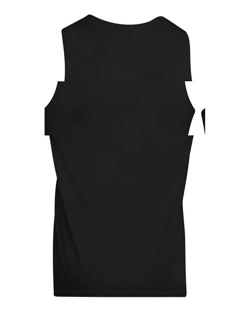 Youth Reversible Wicking Tank Top - Black/ White