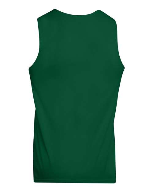 Youth Reversible Wicking Tank Top - Dark Green/ White