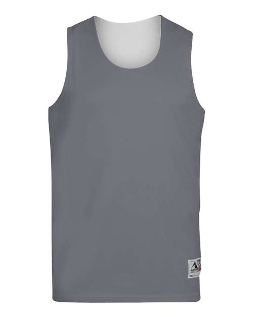 Youth Reversible Wicking Tank Top - Graphite/ White