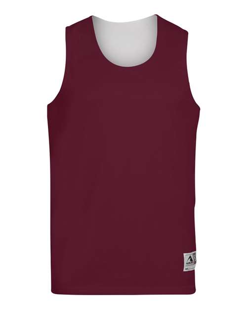 Youth Reversible Wicking Tank Top - Maroon/ White